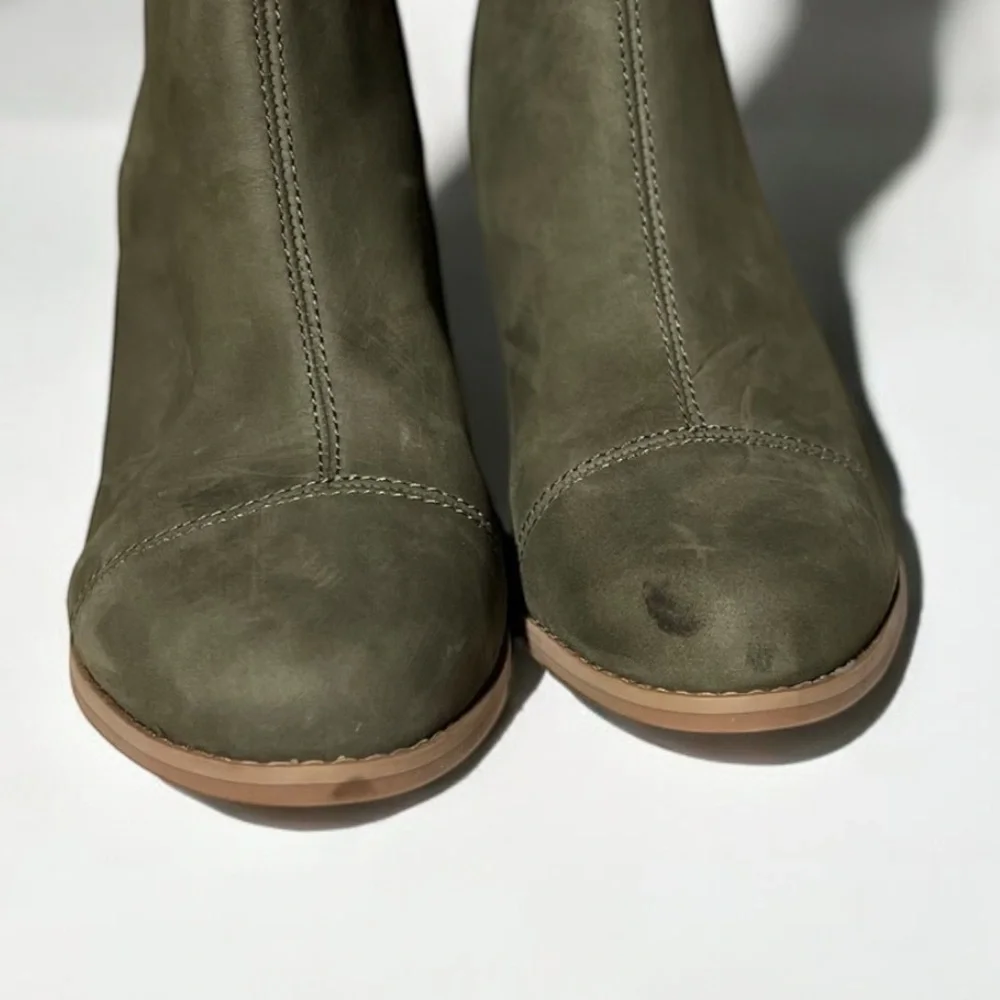 🌻NEW w/tag Toms Everly Green Pull On Ankle Boots Shoes Women's Size 8_11